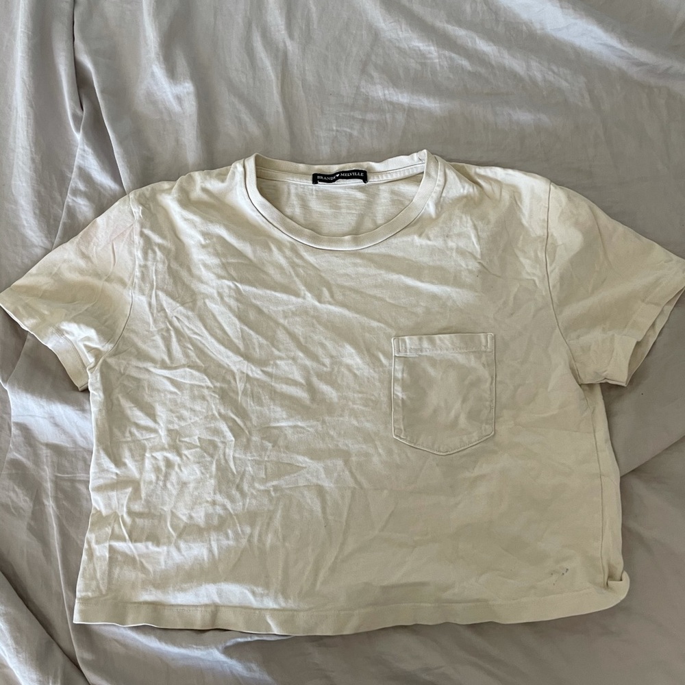cream crop top